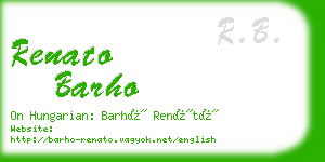 renato barho business card